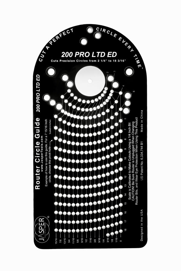 Jasper 200 PRO LTD ED Cuts Perfect Circles from 2 ¼” to 18 3/16” D