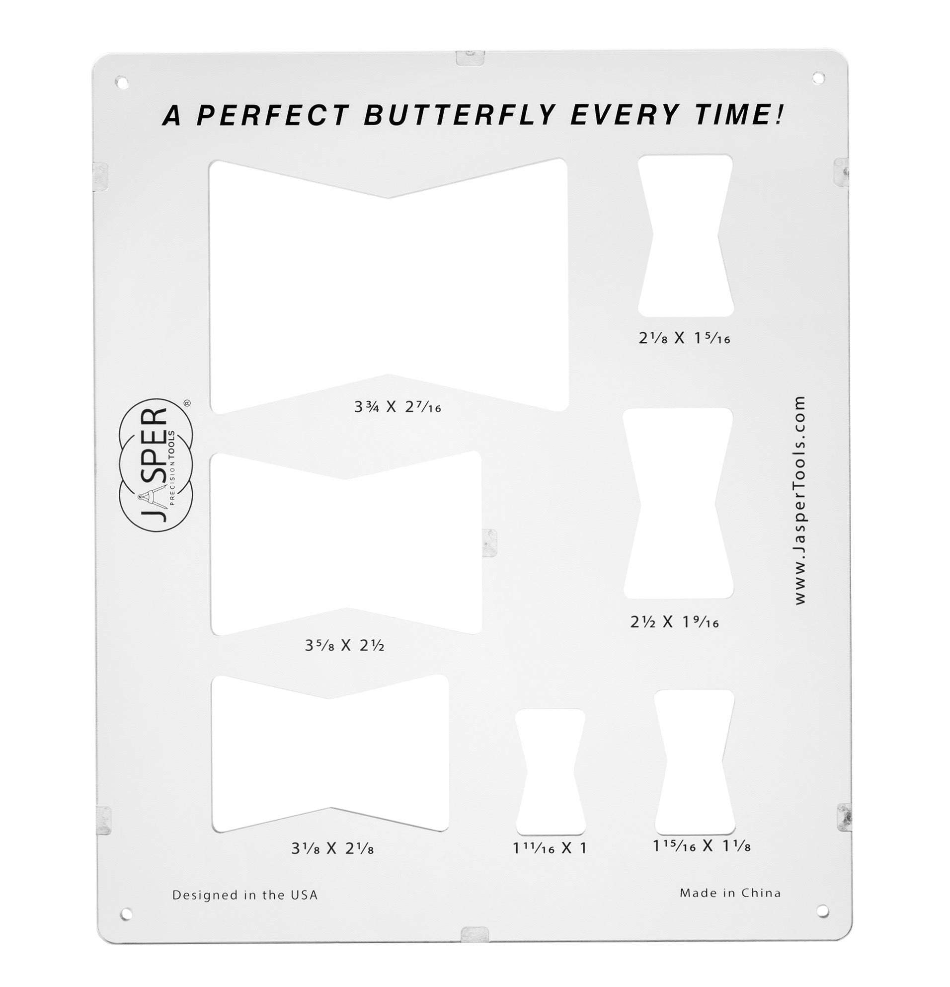 Jasper Router Guide Template Jasper 100 7 in 1 Butterfly Inlay Router Template – Jasper Tools