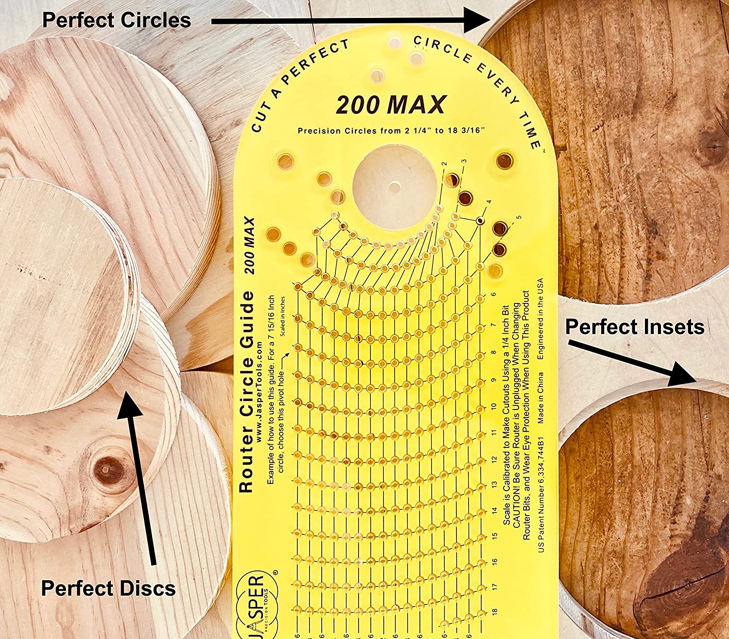 Jasper 200 Max Cuts Perfect Circles from 2 ¼” to 18 3/16” D